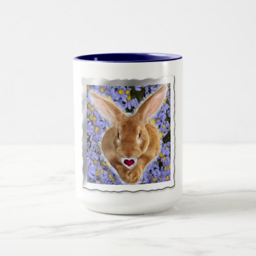 Framed Adorable Bunny with Sweet Heart Mug