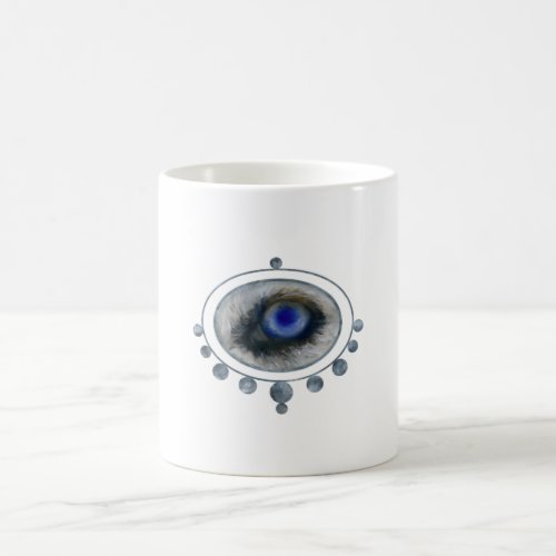 Framed Arctic Wolf Eye Coffee Mug