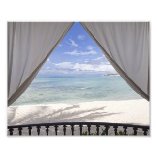Framed Beach View Photo Print