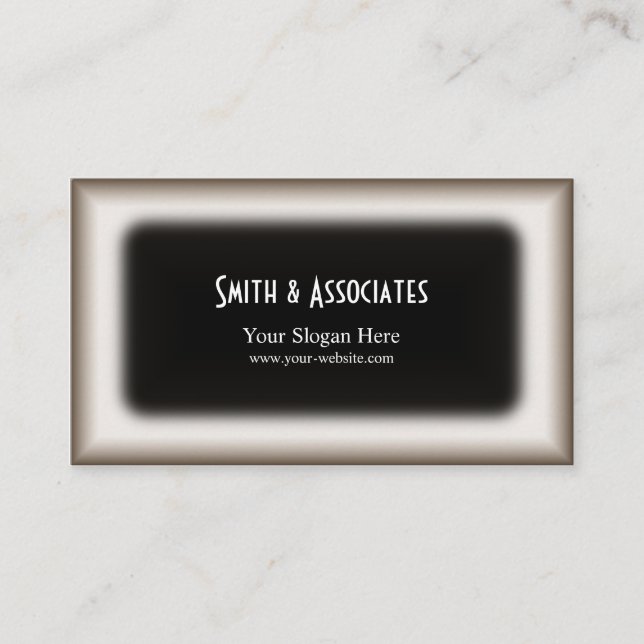 Framed Black Business Card (Front)