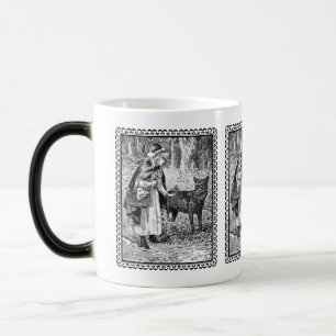Framed Black White Red Riding Hood Wolf Woods Color Morph Mug