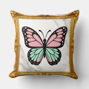 Framed Butterfly For Nature Lovers Throw Pillow