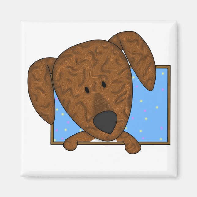 Framed Cartoon Plott Hound Magnet (Front)