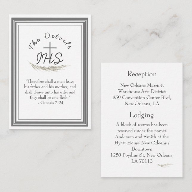 Framed Catholic Bible-Verse Enclosure Card (Front/Back)