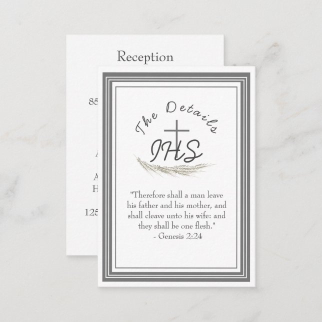 Framed Catholic Bible-Verse Enclosure Card (Front/Back)