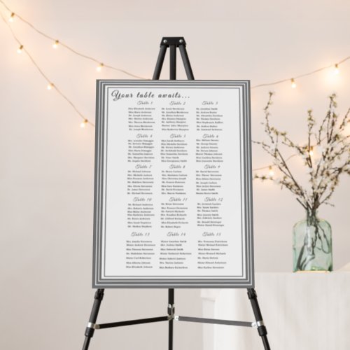 Framed Catholic Bible_Verse Seating Chart Foam Board