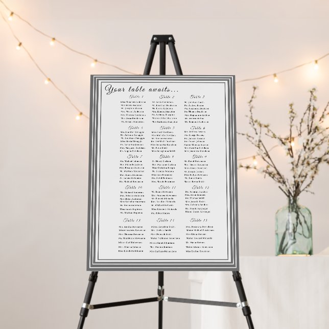 Framed Catholic Bible-Verse Seating Chart Foam Board (In Situ (Stand))