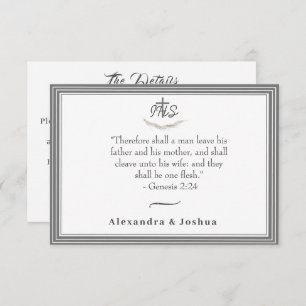 Framed Catholic Bible-Verse Wedding Enclosure Card