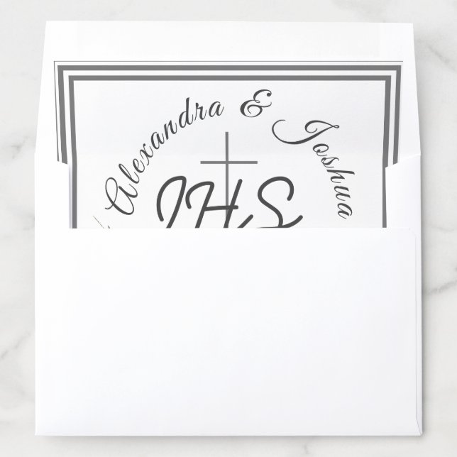 Framed Catholic Bible Verse Wedding  Envelope Liner (In Envelope)