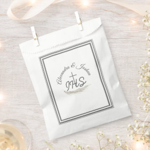 Framed Catholic Bible Verse Wedding Favor Bag