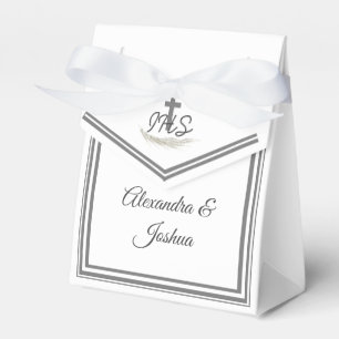 Framed Catholic Bible Verse Wedding Favor Boxes