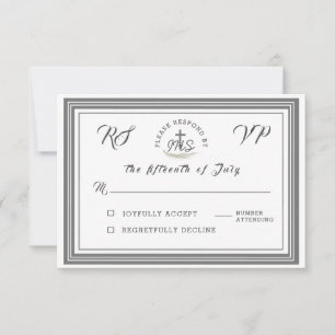 Framed Catholic Bible Verse Wedding RSVP Card