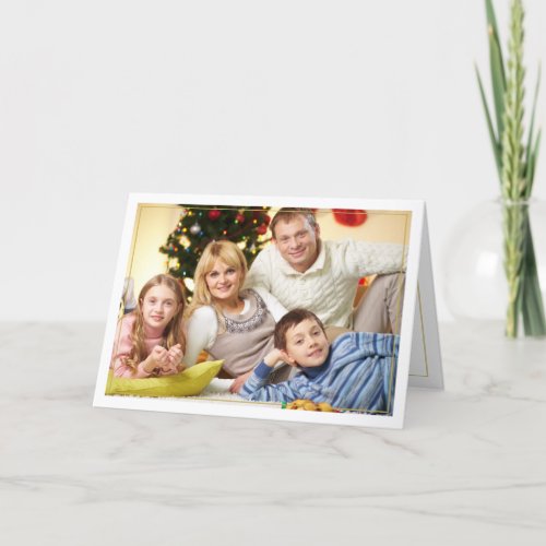 Framed Christmas Blessings Horizontal Photo Card