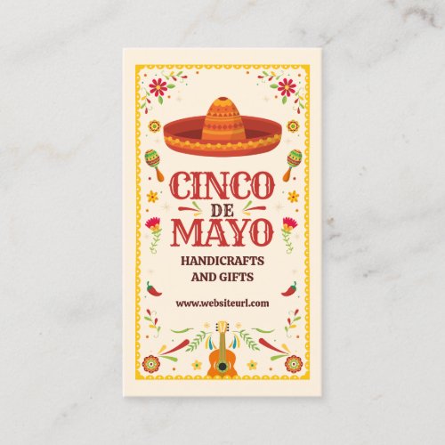 Framed Cinco de Mayo Mexican Business Card