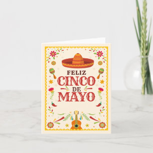 Framed Cinco de Mayo Mexican Holiday Card
