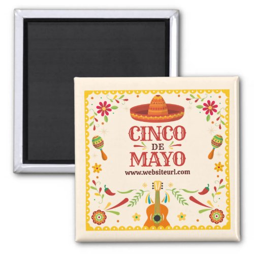 Framed Cinco de Mayo Mexican Magnet