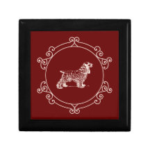 Framed cocker spaniel Wooden Jewelry Keepsake Box