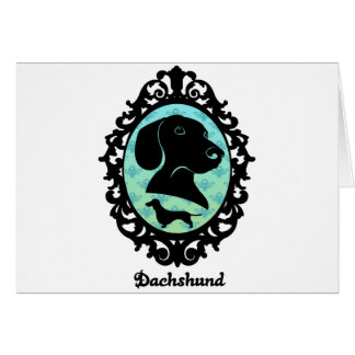 Framed Dachshund Illustration Cards