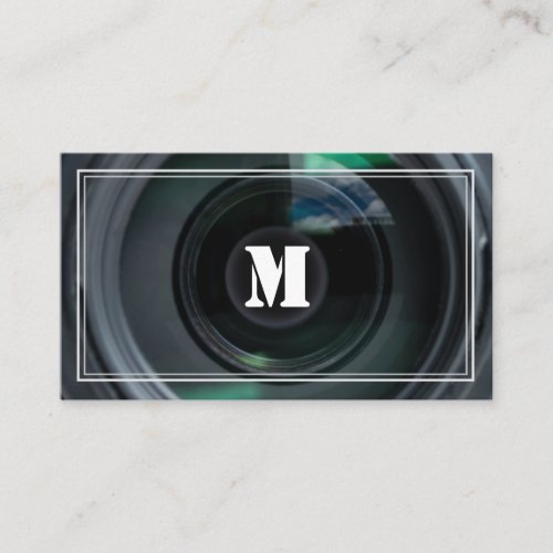 Framed DSLR Camera lenses for Photographers Business Card