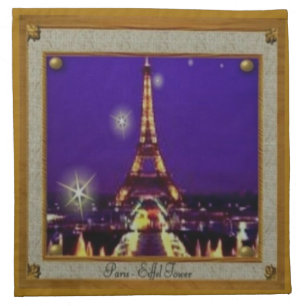 Framed Eiffel Tower Cloth Napkins