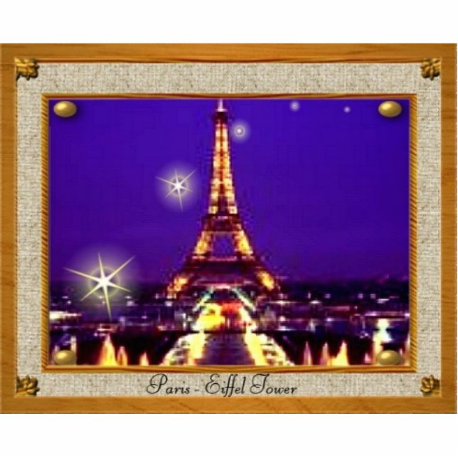 Framed Eiffel Tower Statuette (Front)