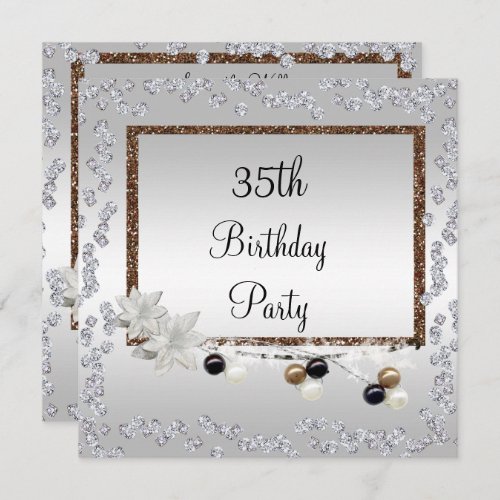 Framed Elegance 35th Birthday Invitation