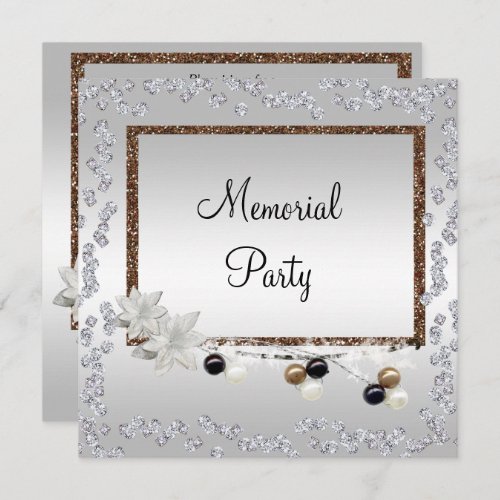 Framed Elegance Memorial Party Invitation