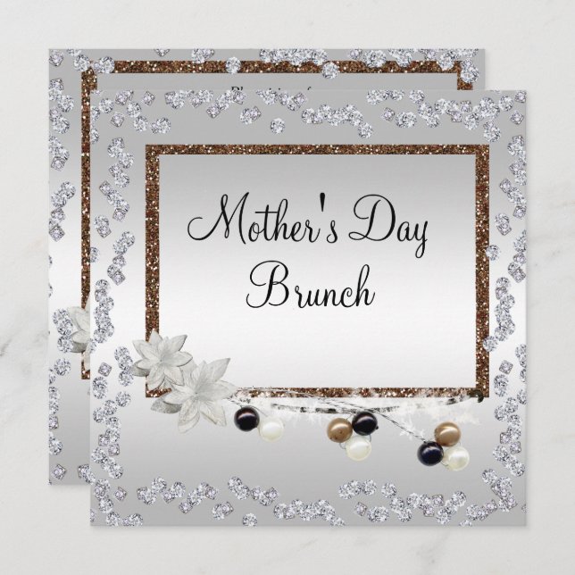 Framed Elegance Mother's Day Brunch Invitation (Front/Back)