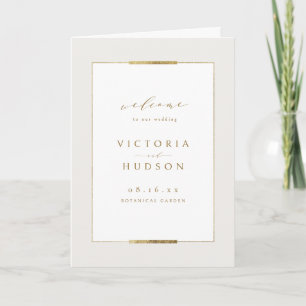 Framed Elegance Simple Modern Classy Wedding Program