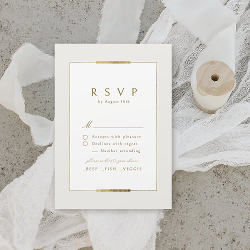 Framed Elegance Simple Modern Classy Wedding RSVP Card