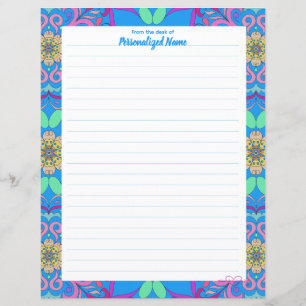 Framed Fiesta Lined Paper Sheet