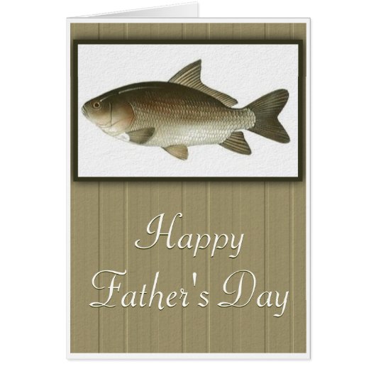 Framed Fish Image Happy Father's Day Greeting Card (Front)