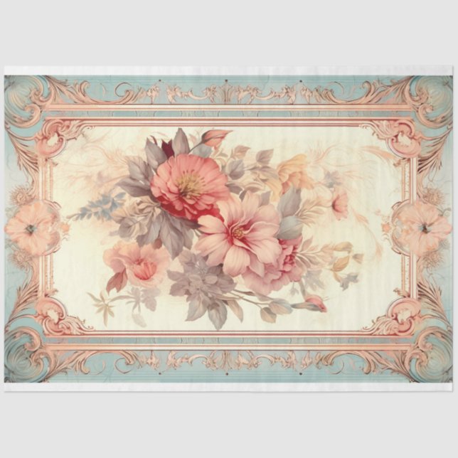 Framed Florals Tissue Paper (Front)