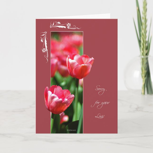 Framed Flower Tulips-Loss Card (Front)