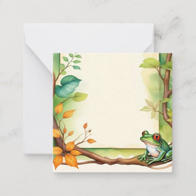 Framed Frogs 1 Note Card (Front)