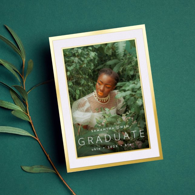 Framed Gold Photo Graduation Announcement 2024 (Creator Uploaded)