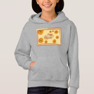 Framed greeting card Happy Halloween typography Hoodie