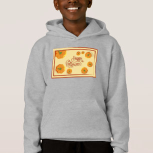Framed greeting card Happy Halloween typography Hoodie