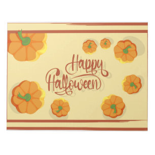 Framed greeting card Happy Halloween typography   Notepad