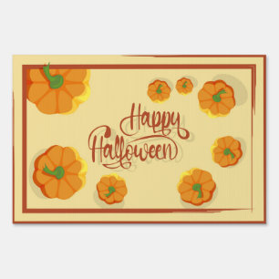 Framed greeting card Happy Halloween typography Sign