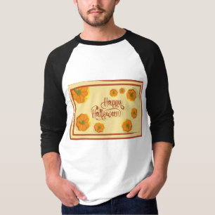 Framed greeting card Happy Halloween typography T- T-Shirt
