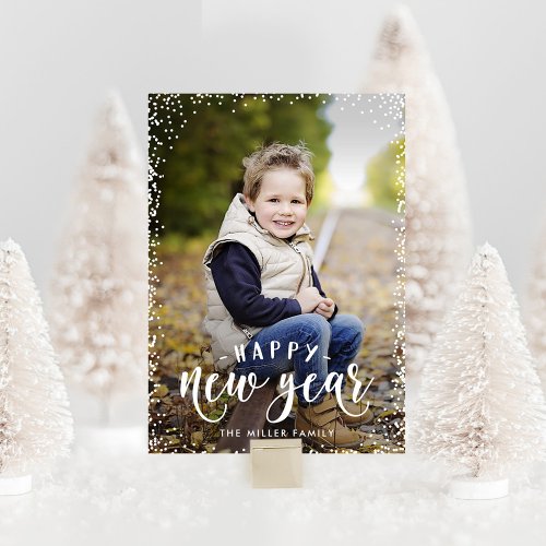 Framed Happiness New Year Holiday Photo Card Framed Happiness New Year Holiday Photo Card