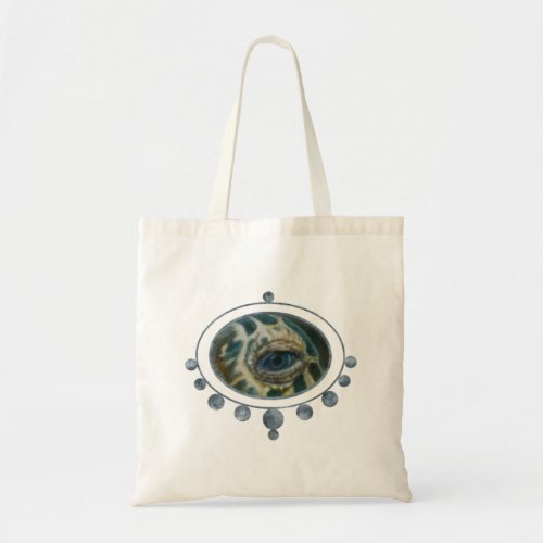 Framed Hawksbill Turtle Eye Tote Bag