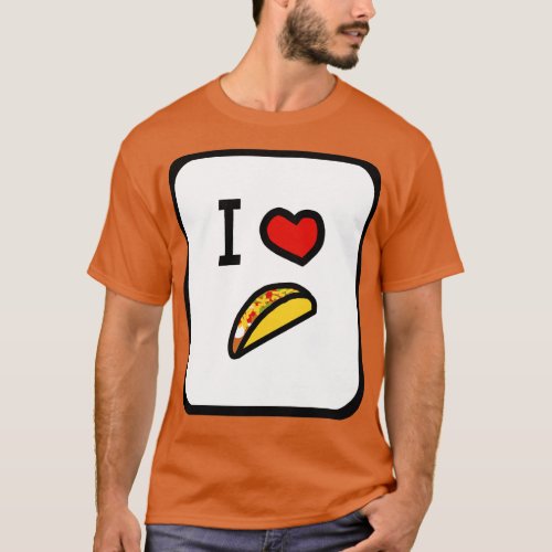 Framed I Heart Tacos Love Graphic T_Shirt