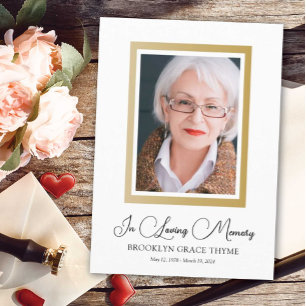 Framed in Faux Gold Photo Memorial Program