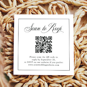 Framed Italian Elegance   RSVP with QR Code Enclosure Card