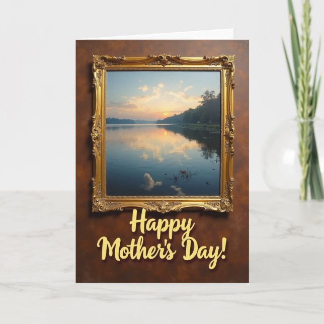 Framed Lake Mothers Day Card (Front)
