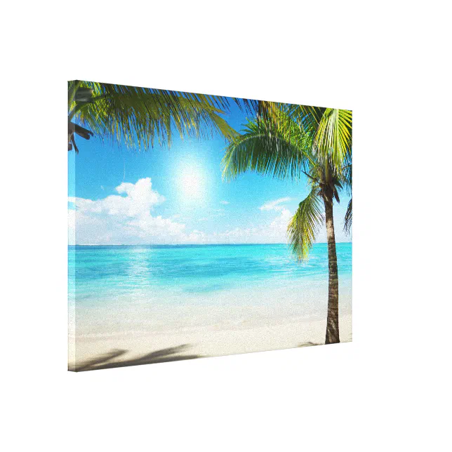 Framed Large Canvas art Print Beach Ready to hang | Zazzle