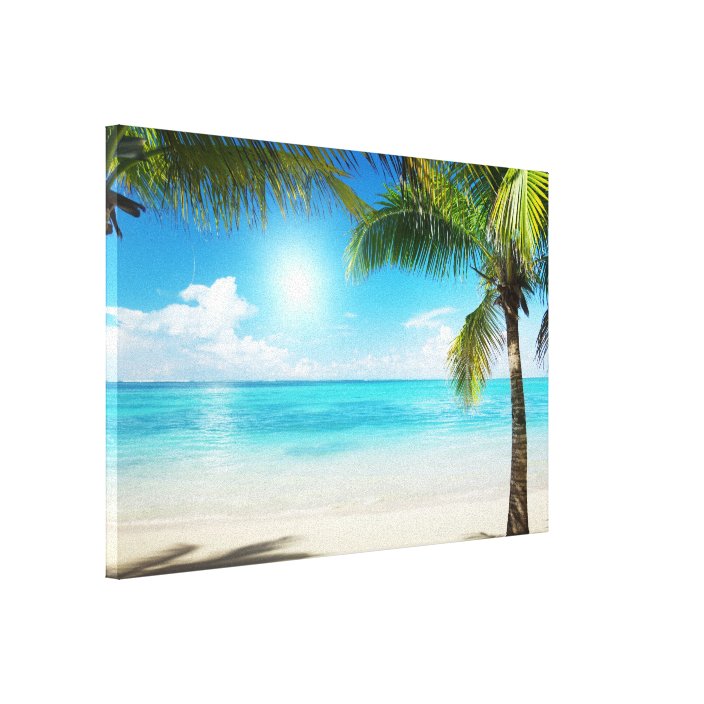 Framed Large Canvas art Print Beach Ready to hang | Zazzle