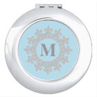 Framed Monogram Compact Mirror